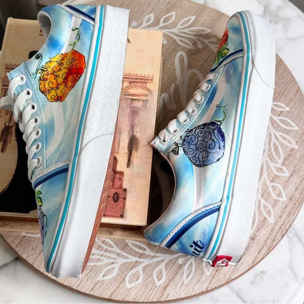 Vans x One Piece Devil Fruit Lace up Vans, Women's 8, One Piece Anime Collab❤️ - Picture 3 of 10